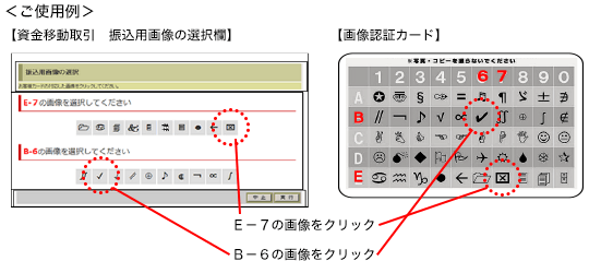 画像認証カード見本